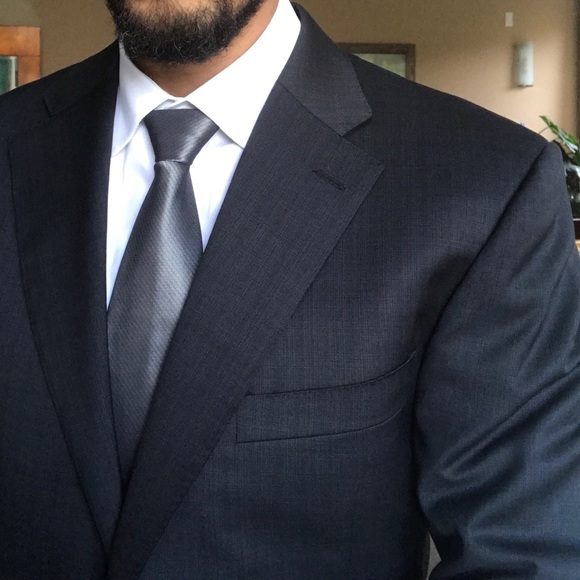 Canali Other - Canali Suit Italian Wool Plaid Black Gray Modern